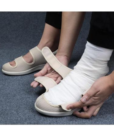 LFZHJZC Elderly Shoes for Men | Extended Width Diabetic Shoes with Adjustable Closures | Support for Swollen Feet & Edema | Size 6.5 White - Buy Online on GoSupps.com