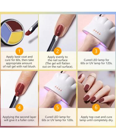 Prreal Solid Gel Nail Polish 3 In 1 Nail Polish Solid Gel with Brush 3 Colours Cream Pudding Gel Nail Polish For Nail Studio Nail Art Starter Nail Art Design Salon At Home#9 - Buy Online on GoSupps.com