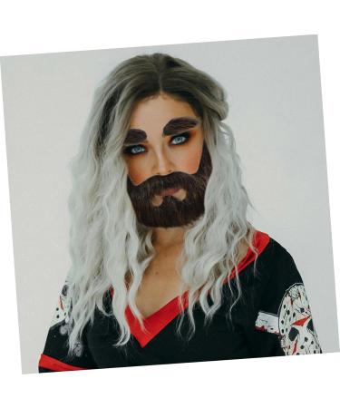 Healvian 1 Set Beard Dress up Halloween False Beards Mustache Sticker Realistic Mustache Beard Fake Plush - Buy Online on GoSupps.com