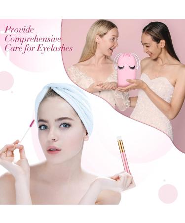 8-Piece Lash Shampoo Brushes Set with Eyelash Aftercare Bag and Disposable Mascara Brushes - Extension Aftercare Kit with Foam Pump Bottle and Instructions Cards - Drawstring Bag EVA Included - Buy Online on GoSupps.com