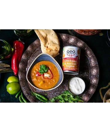 Geo Organics Chickpea and Apricot Tagine | Ready Meal in 3 Minites | 100% plant-based | Low Fat | Suitable For Everyone | 400 Grams (400 Grams - Pack of 6) 400g (Pack of 6) - Buy Online on GoSupps.com