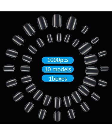 1000 Pieces Children False Nail Tips - Short Full Cover Fake Nails with Clear Cases for Kids Teens Girls - Clear Acrylic Artificial Fingernail Decoration - Buy Online on GoSupps.com