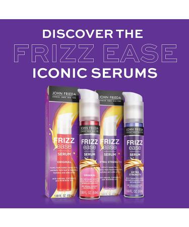 John Frieda Anti Frizz, Frizz Ease Original Hair Serum, Anti-Frizz Heat Protecting, Infused with Silk Protein, 1.69 fl oz - Buy Online on GoSupps.com