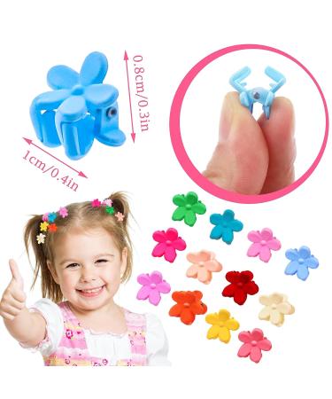 100PCS Mini Flower Hair Claw Clips for Baby Girls | Colorful Toddler Hair Accessories with Strong Hold - Buy Online on GoSupps.com