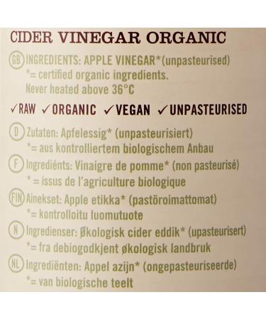 Raw Health Organic Raw Cider Vinegar with Mother 500 ml - Buy Online on GoSupps.com