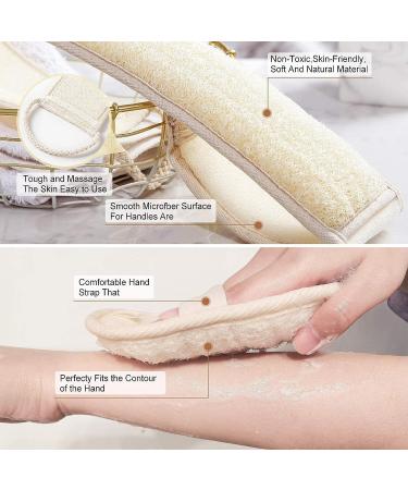 Deep Exfoliating Natural Loofah Back Scrubber Bath Set for Women and Men - Buy Online on GoSupps.com