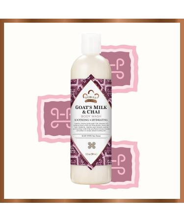 Nubian Heritage Goats Milk and Chai Body Wash 13 oz - Soothing & Hydrating Formula with Fair Trade Shea Butter - Buy Online on GoSupps.com