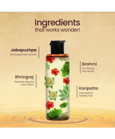 30 Herbs Natural Hair Oil - Reduce Hair Fall & Nourish Damaged Hair with Ayurvedic Formula | 200ml - Buy Online on GoSupps.com