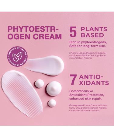 Estrogen Cream for Menopause Relief | Bioidentical Hormone Balance | Natural Phytoestrogen Cream for Hot Flashes & Skin 4 Oz - Buy Online on GoSupps.com