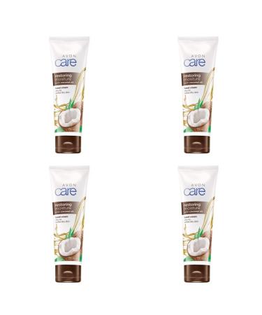 4 x Avon Care Restoring Moisture with Coconut Oil Hand Cream 75 ml (300 ml)