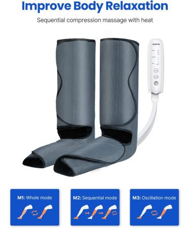 RENPHO Upgraded Leg Compression Massager with Heat - Foot & Calf Massage, 3 Modes, 3 Intensities, 2 Heating - Birthday Gifts for Mom & Dad - Buy Online on GoSupps.com