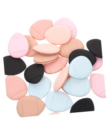 Gogogmee 25 Pieces Mini Powder Puff with Finger-Shaped Band Compact Versatile for Foundation Concealer Isolating Cream Suitable for Daily Professional Use