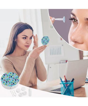 Toucan & Flamingo Pineapple Contact Lens Travel Kit | Cute Portable Contact Case with Mirror for Daily Use - Buy Online on GoSupps.com