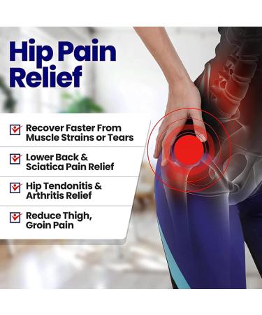 Ortho Wrap Hip Brace for Sciatica Wrap Hip Brace Healthy Lab Co Sciatica Brace Groin Thigh Sleeve Hip Support Wrap Wrap Hip Brace for Men Women (2pcs-Black&Red) - Buy Online on GoSupps.com