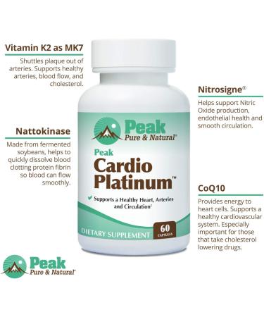 Peak Pure & Natural Peak Cardio Platinum 180 Capsules - Buy Online on GoSupps.com