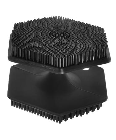 VINTORKY Face Brush Silicone Facial Cleansing Brush Facial Cleansing Brush Exfoliator Face Cleansing Brush Face Exfoliator Facial Wash Brush Face Scrub Double Sided Scrubber Silica Gel 6.50X6.50X4.00CM Black