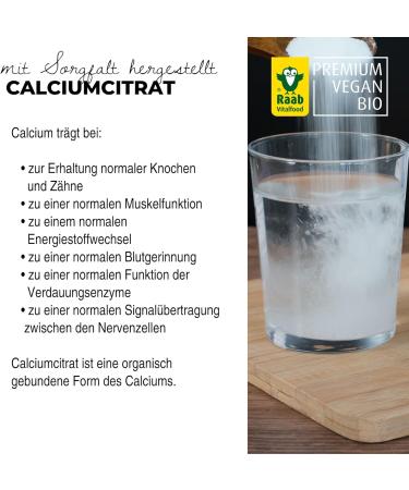 Raab Vitalfood Calcium-Citrate Powder 90g - Vegan Muscle & Bone Support for Athletes | Electrolyte Supplement - Buy Online on GoSupps.com