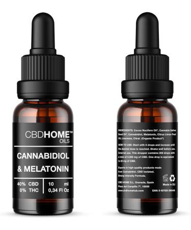 CBD HOME Oils Pack CBD Oil 40 + CBD 40 with Melatonin 10 ml Isolate Coconut Oil MTC and Organic Hemp Seed Oil Omega 369 Certified Cannabidiol Made in the EU - Buy Online on GoSupps.com