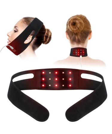 AKARY Infrared & Red Light Therapy Belt for Neck, 660nm LED Red Light and 850nm Near-Infrared Light Flexible Wearable Wrap Pad, Deep Therapy Light Belt for Body Neck Pain Relief Neck Belt 15pcs