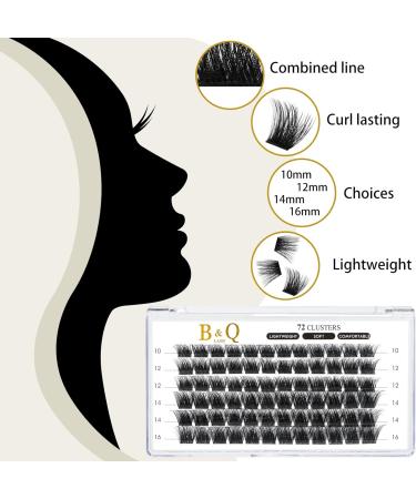 D Curl 16mm 72 Cluster Lash Extensions | Volume Wispy Individual Lashes DIY | Soft Eyelash Clusters B30 D-16mm - Buy Online on GoSupps.com