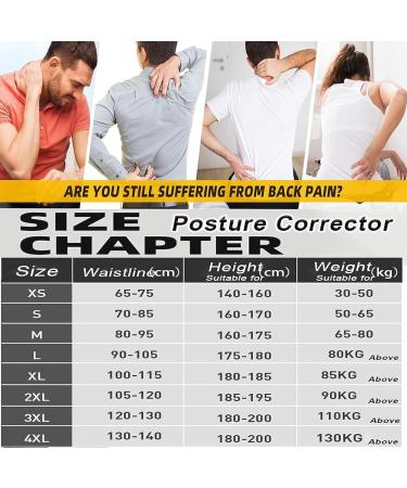 Keeda Adjustable Back Support Brace - Posture Corrector for Men & Women | Fully Straightening Grey Back Brace XXXXL - Buy Online on GoSupps.com