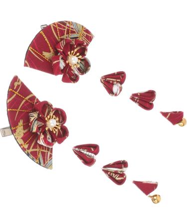 3 Pairs Traditional Japanese Hair Tiaras for Girls Adhesive Clips Hair Barrettes for Women Flower Hair Clips for Women Womens Hair Accessories Hair Decor Hanfu Tassel Cloth Bridek1 - Buy Online on GoSupps.com