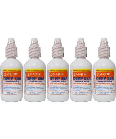 Deep Sea Generic for Ocean Nasal Moisturizing Spray 1.5 oz (44ML) 5 PACK Total 7.5 oz