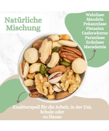  1001 Frucht 1001 Fruit Nut Mix - Hazelnut-Free - Natural - 1 kg - No Raisins or Sultanas - Natural Mix with No Additives - Buy Online on GoSupps.com