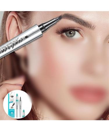 3D Waterproof Microblading Eyebrow Pen Microblading Eyebrow Pen with 4 Micro-Fork Tips Eyebrow Pencil (Dark Brown) - Buy Online on GoSupps.com