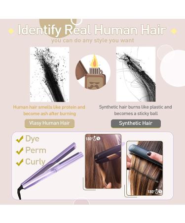 Vlasy 16 Inch Clip in Hair Extensions Human Hair T14/60+T14/60# - Seamless Natural Thick Weft Human Hair Extensions for Women - 7 Pieces (80g) - Buy Online on GoSupps.com