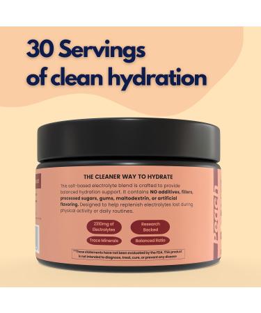 Rhovive Electrolyte Powder - 2 310mg of Electrolytes | Clean Hydration Zero Sugar All Natural Non-GMO Keto Friendly No Artificial Fillers | PeachFlavor - 30 Servings - Buy Online on GoSupps.com