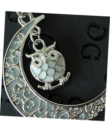 jojofuny Moon Necklace Moon Pendant Necklace Owl Pendant Necklace Owl European and American Decorate Light Blue 50*3.5cm - Buy Online on GoSupps.com