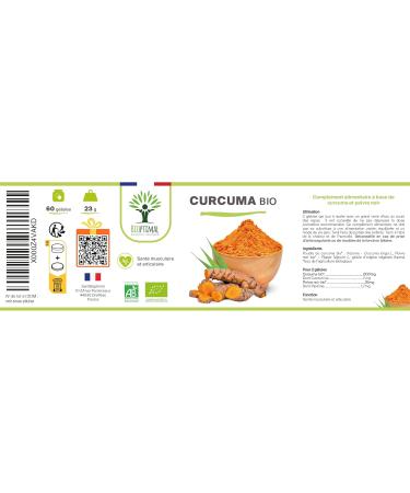 Curcuma + Poivre Noir Bio - Bioptimal - Compl ment Alimentaire - Articulation Digestion Antioxydant - Curcumine Active Pip rine - Haute Absorption - Fabriqu en France - Certifi Ecocert - 60 g lules 60 unit (Lot de 1) - Buy Online on GoSupps.com
