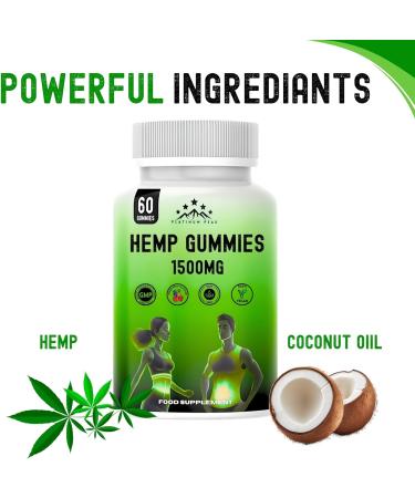 Hemp Gummies 1500mg | High Strength | Delicious Natural Fruit Flavour | Relaxation & Improve Sleep | Vegan & GMO-Free - 60 Gummies - Buy Online on GoSupps.com