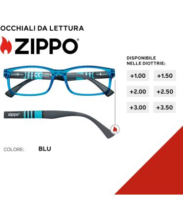 Buy Zippo Reading Glasses 2.00 - Stylish & Durable 31Z-B25-Blu200 - Shop Internationally - Buy Online on GoSupps.com