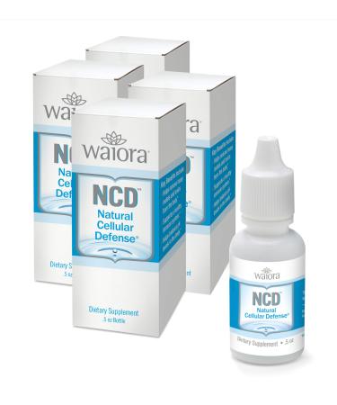 Waiora Natural Cellular Defense (NCD) Liquid Zeolite Drops for Men & Women - Supplements for Immune System & Healthy Gut Support (0.5oz Clinoptilolite Zeolite Bottle 4 CT)