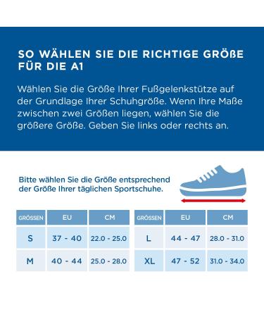 Zamst A1 Adjustable Ankle Bandage for Severe Sprains - Ideal Sports Support for Men & Women - Anatomical Fit (Left - L) - Buy Online on GoSupps.com