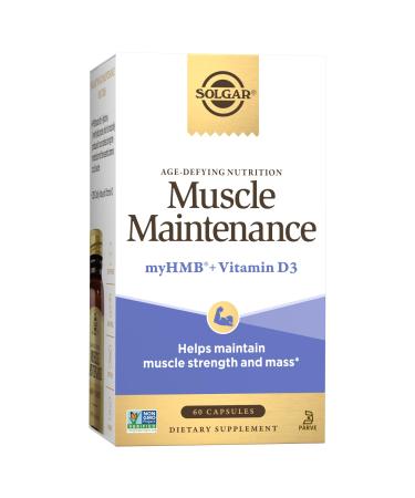 Solgar Muscle Maintenance Age-Defying Nutrition for Men & Women—Support Muscle Mass with HMB (ß-Hydroxy ßmethylbutyrate) and 125% Daily Value of Vitamin D Soy and Gluten Free 20 Servings
