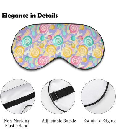 Bright Colored Lollipop Sleep Mask for Women | Adjustable Eye Shades with Elastic Strap - Buy Online on GoSupps.com