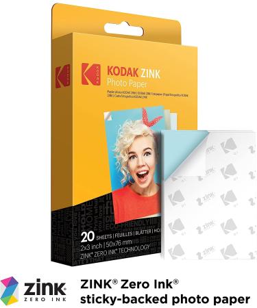 Kodak Step Instant Camera Bundle - 10MP Image Sensor, Zink Zero Ink Tech, Photo Album, Case, 20 Pack Zink Paper, Markers, Stickers - White - Buy Online on GoSupps.com