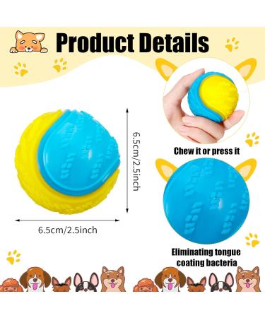 Bestomrogh 4Pcs Squeaky Dog Ball Set for Puppy and Dogs - Durable, Interactive and Anxiety-Relieving Chew Toys for Training and Teeth Cleaning - Buy Online on GoSupps.com