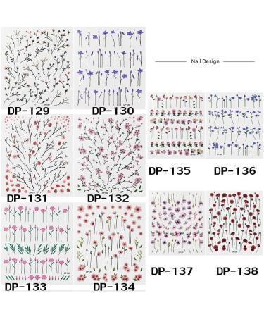 Hot DIY Manicure Nail Art Decoration Summer Blossom Flowers Leaves Nail Sticker 3D Decals Rose Branch Designs(DP-135) (DP) - Buy Online on GoSupps.com