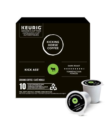Kicking Horse Kick Ass Dark Roast K-Cup Coffee Pods 10 Count Kick Ass 10 count (Pack of 1)