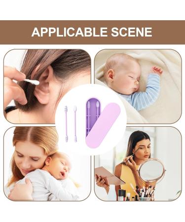 Silicone Cotton Swabs - Reusable Q-Tips for Gentle Cleaning | BPA-Free Washable Mini Swabs in Purple for Kids & Adults - Buy Online on GoSupps.com