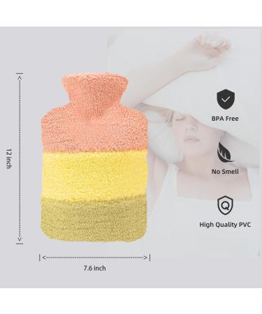 OliviaLiving Hot Water Bottle with Soft Premium Cover 1.5L Hot Water Bag for Menstrual Cramps Neck and Shoulder Pain Relief Hot and Cold Therapies Hand Feet Warmer Orange - Buy Online on GoSupps.com