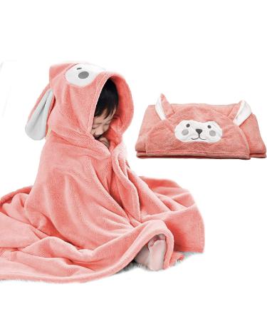 ROMASA Baby Bath Towel Hooded Ultra Soft Towel Highly Absorbent Bathrobe Blanket Toddlers Shower Gifts for Boys Girls- 27.5" x 55" (Pink) - Buy Online on GoSupps.com