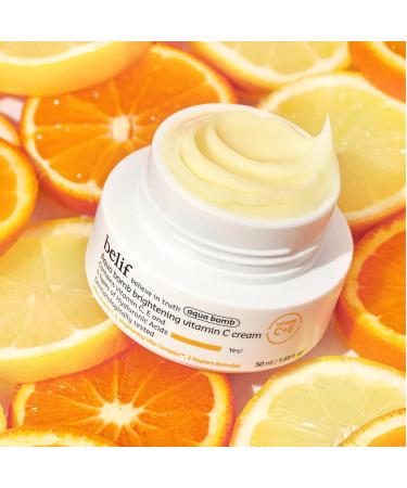 belif Aqua Bomb Vitamin C Face Cream Moisturizer Infused with Hyaluronic Acid Vitamin C & Vitamin E Intense Hydration For All Skin Types Korean Skin Care New Formula 1.69 Fl Oz (Pack of 1) - Buy Online on GoSupps.com