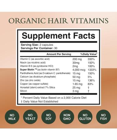 NOOR HAIR Growth Supplement | Healthy Hair Formula for Thick Fast Regrowth | Non-GMO Gluten-Free Vitamins for Women's Hair Loss - 30 Day Supply - Buy Online on GoSupps.com
