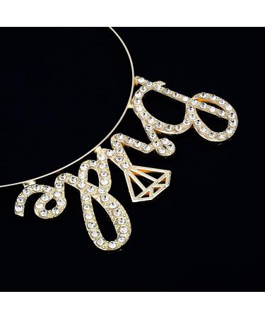 Bride to Be Tiara Headband for Bachelorette Party & Bridal Shower (Gold) - Buy Online on GoSupps.com