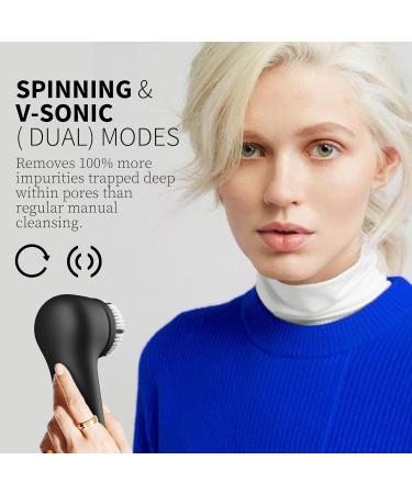 N graCoola 3.0 Waterproof Facial Cleansing Brush - Rechargeable Electric Face Scrubber for Men & Women with 3 Brushes & 2 Action Modes - Black - Buy Online on GoSupps.com